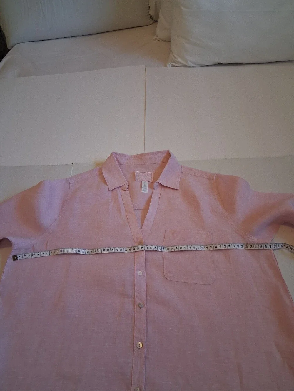 Sigrid Olsen Pale Pink Linen Shirt - Picture 4 of 9
